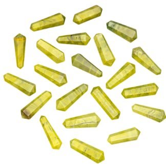 Amazing Gemstone Serpentine Crystal Points Bulk Healing Crystals - Pack of 3 Double Terminated Healing Wand Point Bulk Crystals for Crafts, Crystal Grid, DIY Work - Premium...