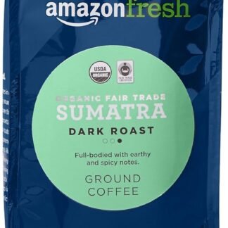 Amazon Fresh Organic Fair Trade Peru Ground Coffee, Medium Roast, 12 Ounce (Pack of 3)