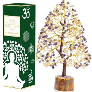 Amethyst & Citrine Crystal Tree of Life - Chakra Tree of Life, Handmade Gemstone Tree, Feng Shui Tree, Crystal Decoration, Money Tree, Spiritual Gift, Healing Crystal Tree, Gem...