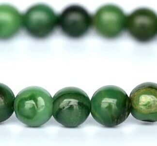 Angelstones Gem Semi Precious Gemstone 6mm Round Beads Stretch Bracelet 7" Unisex