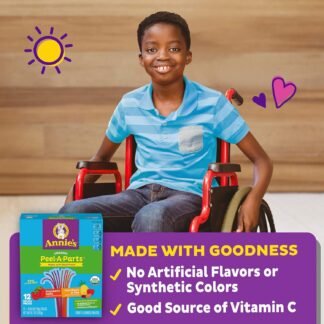 Annie's Organic Fruit Peel-A-Parts Fruit Flavored Snacks, Strawberry and Fruit Punch, Gluten Free, Vegan, Variety Pack, 12 Count, 6.7 oz