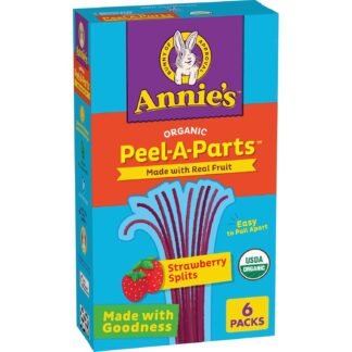Annie's Organic Fruit Peel-A-Parts Fruit Flavored Snacks, Strawberry and Fruit Punch, Gluten Free, Vegan, Variety Pack, 12 Count, 6.7 oz