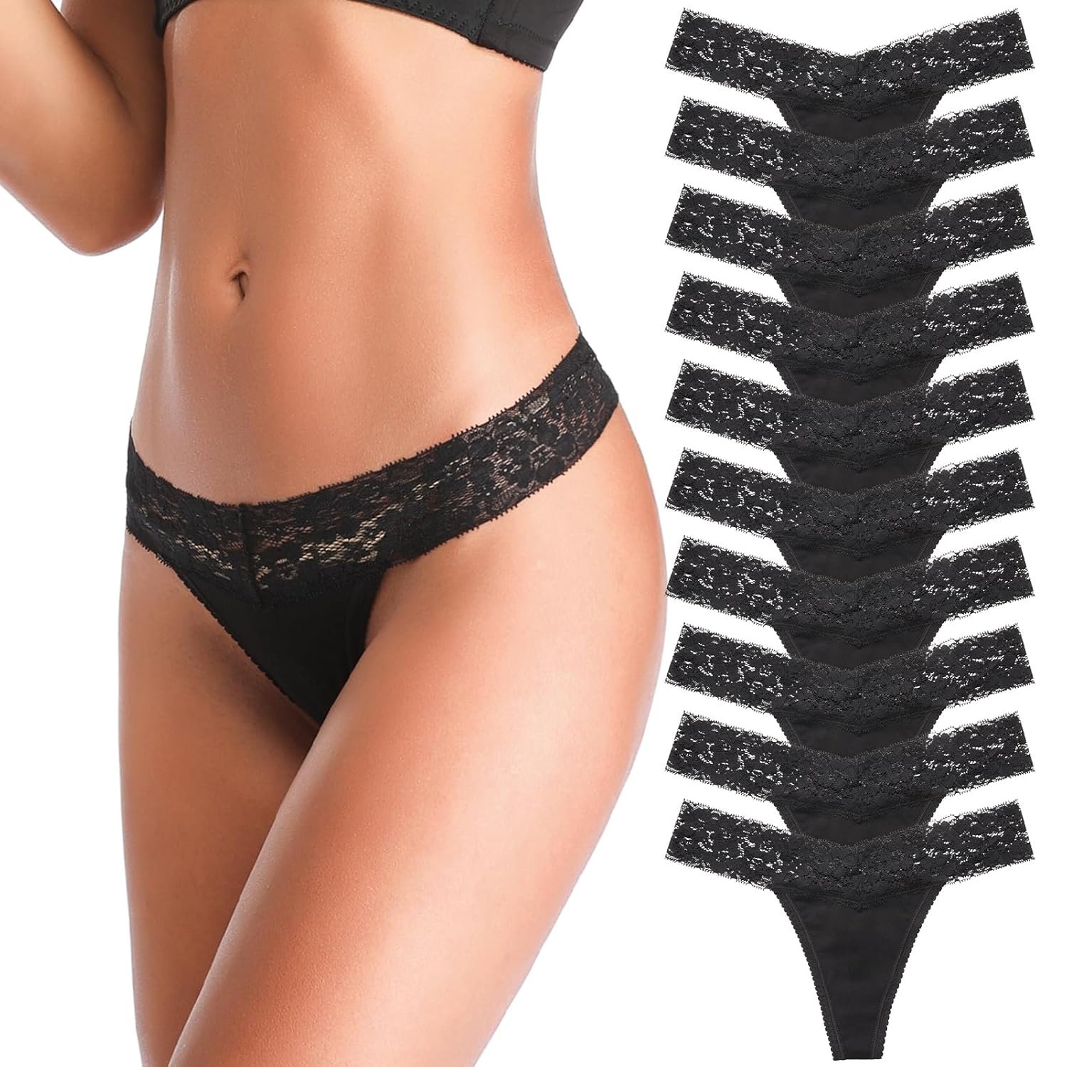 ANNYISON Womens Thongs T Back Low Waist See Through Panties Cotton Seamless Lace Thongs for Women - lunas-mystic-emporium.com ANNYISON Women's Thongs, T Back Low Waist See Through Panties Cotton Seamless Lace Thongs for Women