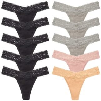 ANNYISON Womens Thongs T Back Low Waist See Through Panties Cotton Seamless Lace Thongs for Women - lunas-mystic-emporium.com ANNYISON Women's Thongs, T Back Low Waist See Through Panties Cotton Seamless Lace Thongs for Women
