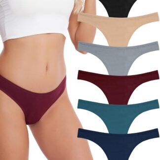 ANZERMIX Womens Breathable Cotton Thong Panties Pack of 6 - lunas-mystic-emporium.com ANZERMIX Women's Breathable Cotton Thong Panties Pack of 6