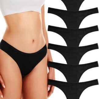 ANZERMIX Womens Breathable Cotton Thong Panties Pack of 6 - lunas-mystic-emporium.com ANZERMIX Women's Breathable Cotton Thong Panties Pack of 6