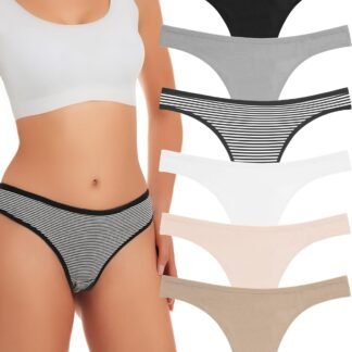 ANZERMIX Womens Breathable Cotton Thong Panties Pack of 6 - lunas-mystic-emporium.com ANZERMIX Women's Breathable Cotton Thong Panties Pack of 6