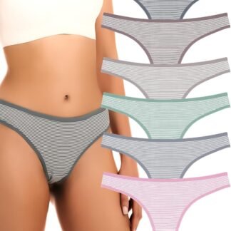 ANZERMIX Womens Breathable Cotton Thong Panties Pack of 6 - lunas-mystic-emporium.com ANZERMIX Women's Breathable Cotton Thong Panties Pack of 6