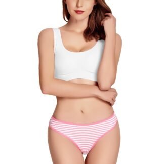 ANZERMIX Women's Breathable Cotton Thong Panties Pack of 6