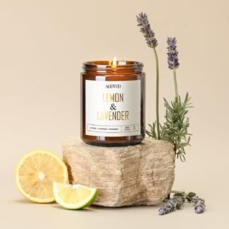AOOVOO Lemon Lavender Scented Candle - Lavender Candle Scented Candles Soy Aromatherapy Candle Soy Wax Candle 9oz - lunas-mystic-emporium.com AOOVOO Lemon Lavender Scented Candle - Lavender Candle, Scented Candles, Soy Aromatherapy Candle, Soy Wax Candle, 9oz