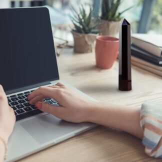 Apengshi Large Obsidian Natural Healing Crystal Tower 59-63 6 Faceted Single Purification Guard Charger Crystal Wand Stone Meditation Home Decor Collection Gift - lunas-mystic-emporium.com Apengshi Large Obsidian Natural Healing Crystal Tower 5.9"-6.3" 6 Faceted Single Purification Guard Charger Crystal Wand Stone Meditation Home Decor Collection Gift