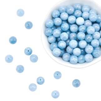 arricraft About 100 Pcs 8mm Natural Stone Beads, Natural Pyrite Round Beads Gemstone Loose Beads for Bracelet Necklace Jewelry Making (Hole: 1mm)