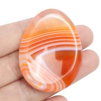 Artistone Citrine Crystal Thumb Worry Stone Hand Carved Healing Crystal Pocket Palm Stone for Meditation Reiki,Water Drop Shaped
