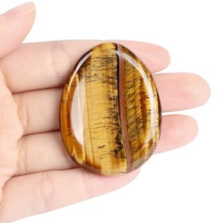 Artistone Citrine Crystal Thumb Worry Stone Hand Carved Healing Crystal Pocket Palm Stone for Meditation Reiki,Water Drop Shaped