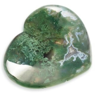 Artistone Crystals Heart 2Inch Moss Agate Heart Stones Healing Crystal Carved Palm Worry Stone Gemstone Chakra Reiki Balancing Meditation Massag Gift