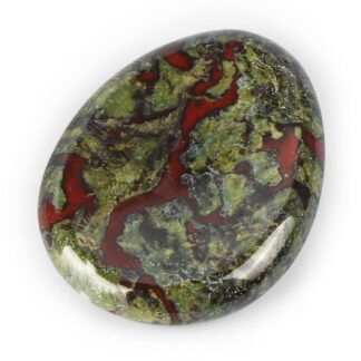 Artistone Moss Agate Crystal Chakra Thumb Worry Stone Teardrop Reiki Healing Stone Pocket Palm Stones for Anxiety Stress Relief Meditation Therapy Geometry Home Decor
