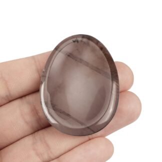 Artistone Smoky Quartz Crystal Chakra Thumb Worry Stone Teardrop Reiki Healing Stone Pocket Palm Stones for Anxiety Stress Relief Meditation Therapy Geometry Home Decor