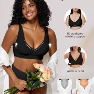 As Fairy Bras for Women Deep V Seamless Wireless Support Lift No Underwire Plunge Bralettes Full Coverage Push Up Bra - lunas-mystic-emporium.com As Fairy Bras for Women Deep V Seamless Wireless Support Lift No Underwire Plunge Bralettes Full Coverage Push Up Bra