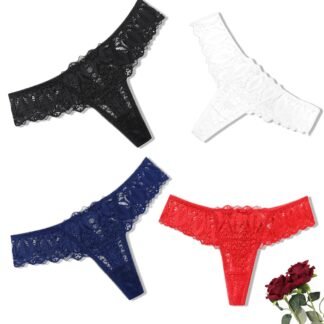 Avidlove Panties for Women Lace Thongs Cross Back Tanga Sexy Cheeky Low Waist Bikinis Underwear