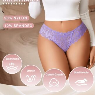 Avidlove Panties for Women Lace Thongs Cross Back Tanga Sexy Cheeky Low Waist Bikinis Underwear