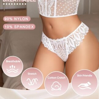 Avidlove Panties for Women Lace Thongs Cross Back Tanga Sexy Cheeky Low Waist Bikinis Underwear