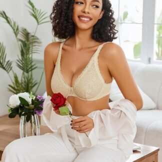 Avidlove Women's Lace Bra Sexy Sheer Underwire Unlined Plunge Everyday Bras Full Coverage Bralettes