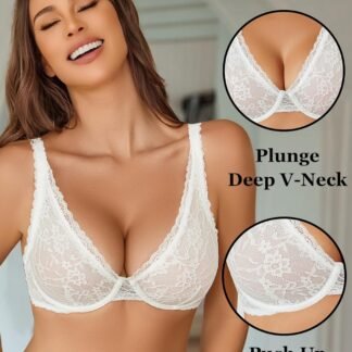 Avidlove Womens Lace Bra Sexy Sheer Underwire Unlined Plunge Everyday Bras Full Coverage Bralettes - lunas-mystic-emporium.com Avidlove Women's Lace Bra Sexy Sheer Underwire Unlined Plunge Everyday Bras Full Coverage Bralettes