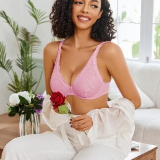 Avidlove Women's Lace Bra Sexy Sheer Underwire Unlined Plunge Everyday Bras Full Coverage Bralettes
