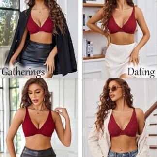 Avidlove Womens Lace Bra Sexy Sheer Underwire Unlined Plunge Everyday Bras Full Coverage Bralettes - lunas-mystic-emporium.com Avidlove Women's Lace Bra Sexy Sheer Underwire Unlined Plunge Everyday Bras Full Coverage Bralettes