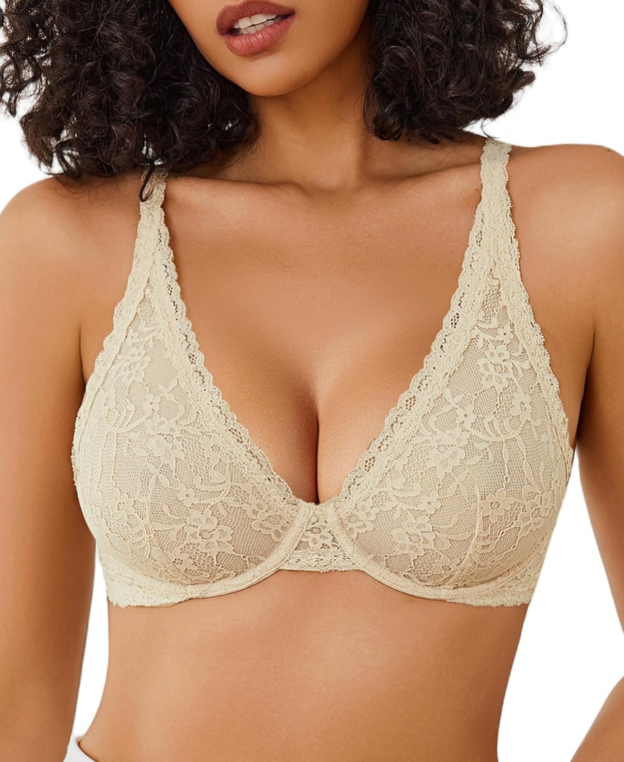 Avidlove Womens Lace Bra Sexy Sheer Underwire Unlined Plunge Everyday Bras Full Coverage Bralettes - lunas-mystic-emporium.com Avidlove Women's Lace Bra Sexy Sheer Underwire Unlined Plunge Everyday Bras Full Coverage Bralettes