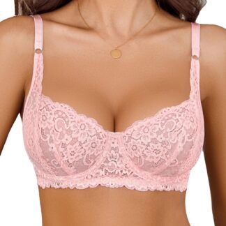 Avidlove Women's Lace Underwire Bra Sexy Mesh Balconette Unlined Everyday Bra Lingerie