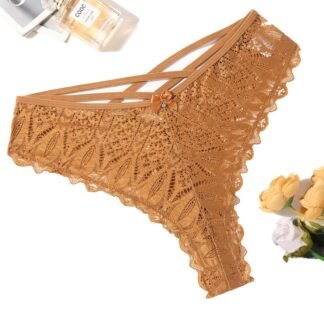 Avidlove Womens Underwear Lace Cheeky Panties Criss Cross Back Bikini Thongs Sexy Undies