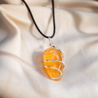 AYANA Citrine Gemstone Pendant Necklace | Natural Crystal Healing | Stone of Joy, Promotes happiness, Wealth, and Abundance | Handmade with Ethically Sourced Raw Natural Pure...