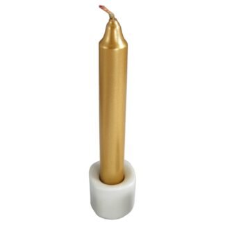 AzureGreen White Ceramic Chime Candle Holder