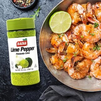 Badia Lime Pepper Seasoning, 6.5 oz - Pepper, Garlic & Onion, Zesty Citrus Blend for Chicken, Seafood & Vegetables