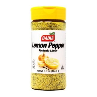 Badia Lime Pepper Seasoning, 6.5 oz - Pepper, Garlic & Onion, Zesty Citrus Blend for Chicken, Seafood & Vegetables