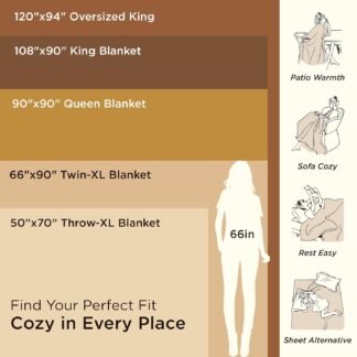 Bedsure GentleSoft 100% Cotton Blanket Queen Size for Bed - Breathable and Lightweight, Soft Cozy Textured Herringbone Woven Blanket for Summer, Black, 90x90 inches