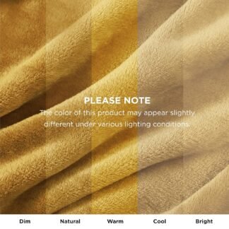 Bedsure GentleSoft Bedding Fleece Blanket for Girls and Boys - Soft Cozy Cute Small Throw Blankets for Travel, 43x55 Inches, Gold