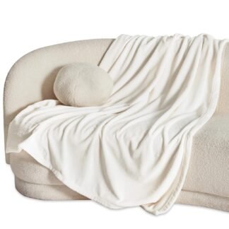 Bedsure GentleSoft Bedding Fleece Blanket for Girls and Boys - Soft Cozy Cute Small Throw Blankets for Travel, 43x55 Inches, Gold