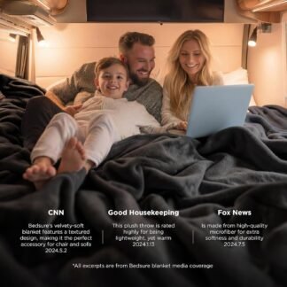 Bedsure GentleSoft Fleece Blankets Queen Size Black - Bed Blanket Soft Lightweight Plush Fuzzy Cozy Luxury Microfiber, 90x90 inches