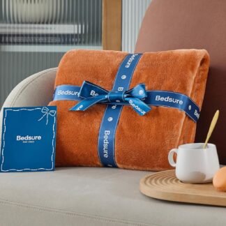 Bedsure GentleSoft Fleece Blankets Queen Size Mango - 280GSM Soft Lightweight Plush Cozy Blanket for Bed, Sofa, Couch, Travel, Camping