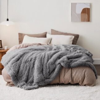 Bedsure GentleSoft Fluffy Beige Throw Blanket for Bed, Faux Fur Gifts Beige Decor Light Tan Khaki Blanket Neutral Decoration for Home, Soft Cozy Fuzzy Plush Thick Warm Sherpa...