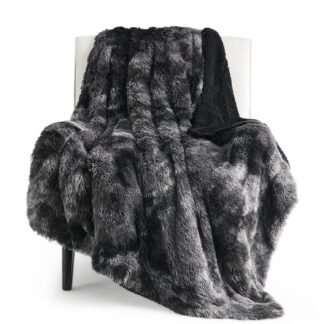 Bedsure GentleSoft Fluffy Black Blanket Cozy Gifts for Men, Black Home Decor Soft Fuzzy Plush Thick Warm Sherpa Fleece Faux Fur Throw Blanket for Couch Bed, Living Room College...