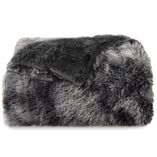 Bedsure GentleSoft Fluffy Black Blanket Cozy Gifts for Men, Black Home Decor Soft Fuzzy Plush Thick Warm Sherpa Fleece Faux Fur Throw Blanket for Couch Bed, Living Room College...