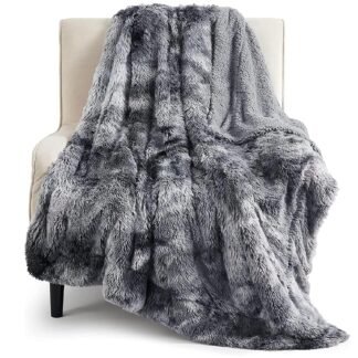 Bedsure GentleSoft Fluffy Fuzzy Faux Fur Throw Blanket for Couch, Soft Sherpa Fleece Cozy Gifts for Women, Plush Bed Blanket Christmas Room Decor for Men, Thick Warm Minky Teen...