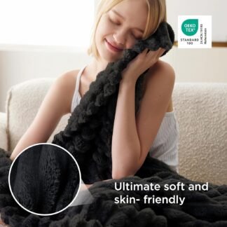 Bedsure GentleSoft Twin Blanket for Couch - Cozy Soft Blankets for Women Cute Small Fleece Throws for Girls Black 60x80 Inches - lunas-mystic-emporium.com Bedsure GentleSoft Twin Blanket for Couch - Cozy Soft Blankets for Women, Cute Small Fleece Throws for Girls, Black, 60x80 Inches