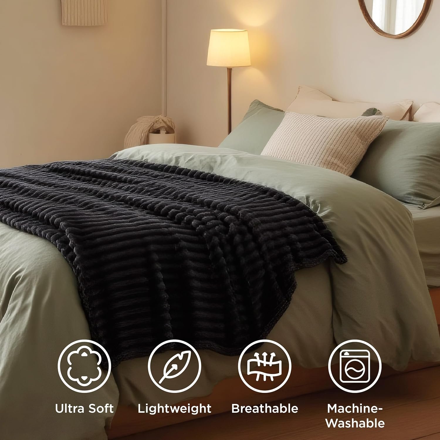 Bedsure GentleSoft Twin Blanket for Couch - Cozy Soft Blankets for Women Cute Small Fleece Throws for Girls Black 60x80 Inches - lunas-mystic-emporium.com Bedsure GentleSoft Twin Blanket for Couch - Cozy Soft Blankets for Women, Cute Small Fleece Throws for Girls, Black, 60x80 Inches