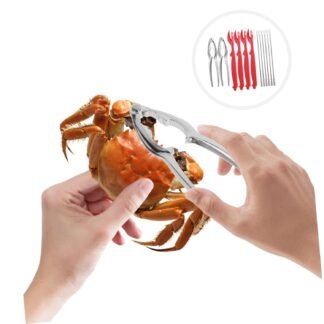 BESTOYARD 12-Piece Seafood Tool Set for Crab and Lobster Includes Crackers Forks and Shellers Sturdy Stainless Steel and Plastic for Gatherings
