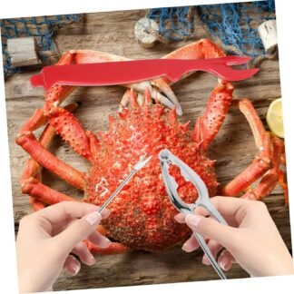 BESTOYARD 12-Piece Seafood Tool Set for Crab and Lobster Includes Crackers Forks and Shellers Sturdy Stainless Steel and Plastic for Gatherings