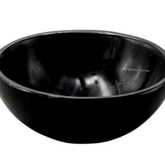 Black Tourmaline Crystal Bowl - 3 Inch Decorative Bowls for Room and Home Decor - Gemstone Healing Crystals for Elegant Display, Positive Energy Balance and Gift